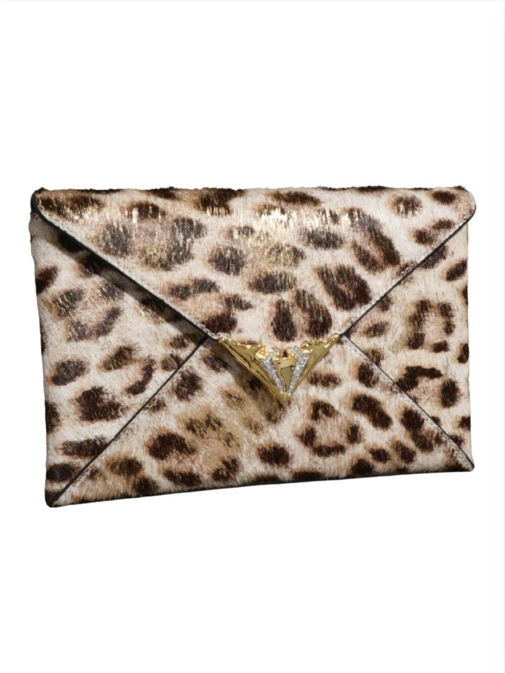 Alexis Bittar Envelope Clutch- Metallic Leopard Bag NWT $395